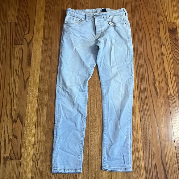 H&M Men’s Light Blue Skinny Low Waist Jeans Size 33/32 - Picture 2 of 7